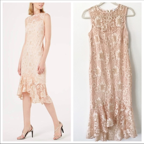 Calvin Klein Dresses & Skirts - NWT Calvin Klein Lace Floral Trumpet Midi Dress 4